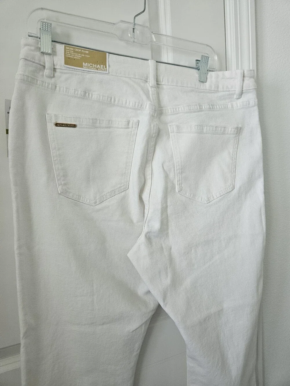 NWT Michael Kors White Selma Flared Jeams Size 14 , 25